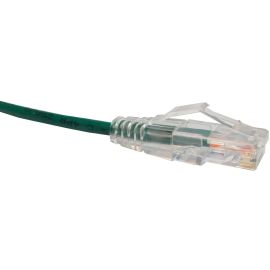CAT6 SLIM ETHERNET PATCH CABLE, 25FT, GREEN, UTP, 28AWG, SNAGLESS RJ45 CONNECTOR