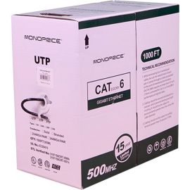CAT6 UTP STRANDED (CM) 1000FT - BLACK