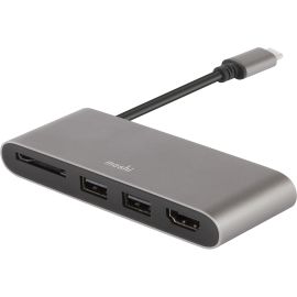 USB-C MULTIMEDIA ADAPTER - TITANIUM GRAY,SUPPORTS SD, SDHC/XC UHS-I CARDS, HDCP