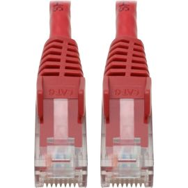 Eaton Tripp Lite Series Cat6 Gigabit Snagless Molded (UTP) Ethernet Cable (RJ45 M/M), PoE, Red, 6-in. (15.24 cm)