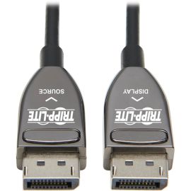 Tripp Lite by Eaton DisplayPort Active Optical Cable (AOC), 8K 60 Hz (M/M), CL3 Rated, Latching Connectors, Black, 20 m (65 ft.)