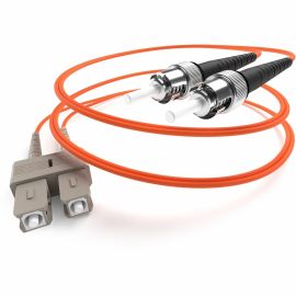 5 METER SC-ST OM1 1GIG FIBER OPTIC CABLE, ORANGE, OFNR, 62.5/125 FIBER, MULTIMOD