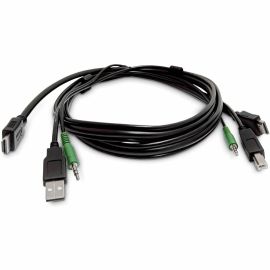 10FT HDMI KVM CABLE - USB 2.0 3.5MM AUDIO TAA
