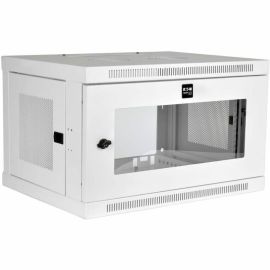 Tripp Lite by Eaton SmartRack 6U Low-Profile Switch-Depth Wall-Mount Mini Rack Enclosure Clear Acrylic Window White