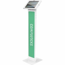 IPAD PRO M4 & M5 11IN, APEX ENCLOSURE BRANDABLE FLOOR STAND WHITE