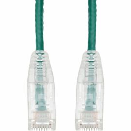 9FT GREEN CAT6A SLIM UTP PVC SLIM SNAGLESS CLEAR-CLAW