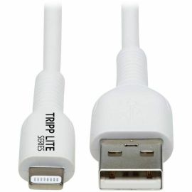 Eaton Tripp Lite Series Safe-IT USB-A to Lightning Sync/Charge Antibacterial Cable (M/M), MFi Certified, White, 3 m (9.8 ft.)