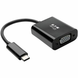 Tripp Lite by Eaton USB C to VGA Adapter Converter, Thunderbolt 3 - M/F, USB 3.1, 1080p, Black, USB Type C, USB-C, USB Type-C