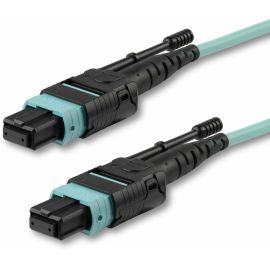 StarTech.com 5m (15ft) MTP(F)/PC OM3 Multimode Fiber Optic Cable, 12F Type-A, OFNP, 50/125m LOMMF, 40G Networks - MPO Fiber Patch Cord