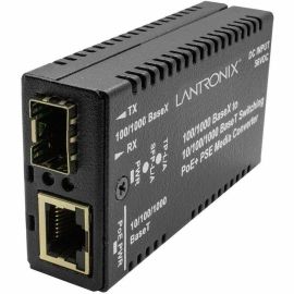 POE MEDIA CONVERTER 1GE TP TO FIBE SFPR MINI 802.3AT PSE