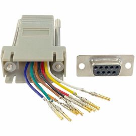 RJ45 TO DB9 FEMALE MODULAR ADAPTER GRAY