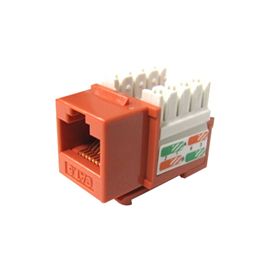 CAT5E 110 TYPE KEYSTONE JACK ORANGE