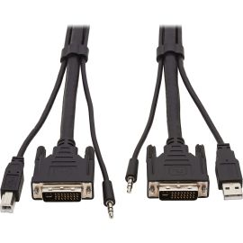 Tripp Lite by Eaton DVI KVM Cable Kit 3 in 1 - DVI USB 3.5 mm Audio (3xM/3xM) 10 ft. (3.05 m)