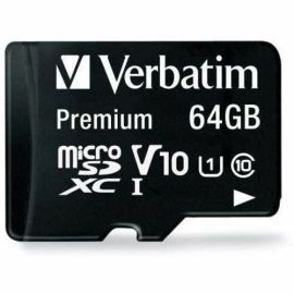 64GB Premium microSDXC Memory Card with Adapter, UHS-I V10 U1 Class 10