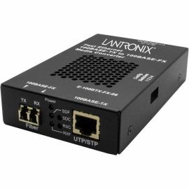 100BASE-TX RJ-45 TO 100BASE-FX, MM LC W/ -UK POWER SUPPLY