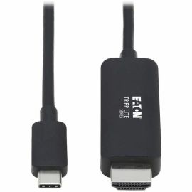 Tripp Lite by Eaton USB-C to HDMI Adapter Cable (M/M) 4K 4:4:4 Thunderbolt 3 Compatible Black 3 ft. (0.9 m)