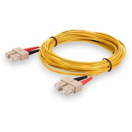 ADDON 5M SC (MALE) TO SC (MALE) OM1 YELLOW OFNR (RISER-RATED) FIBER PATCH CABLE