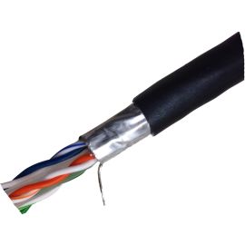 1000FT BLACK CAT6 550MHZ STRANDED STP CA