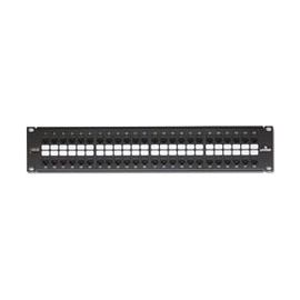 Leviton Cat 6 QuickPort Patch Panel, 48-Port, 2RU. Cable Management Bar Included