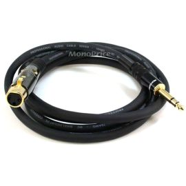 XLR F TO 1/4INCH TRS M CABLE 6FT