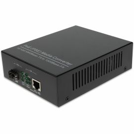 1G-TX RJ-45 TO 1G-FX CONVERTER OPEN MULTI-RATE SFP PORT 30W POE+
