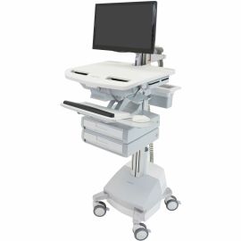 Ergotron StyleView Cart with LCD Arm, SLA Powered, 2 Drawers