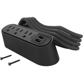 DESKTOP PWR CENTER 3AC 2USB BLK