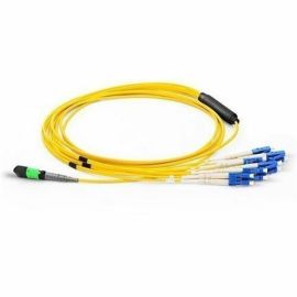 50M MPO APC TO 4 LC DUPLEX OS2 SM FIBER OPTIC CABLE QSFP TYPE