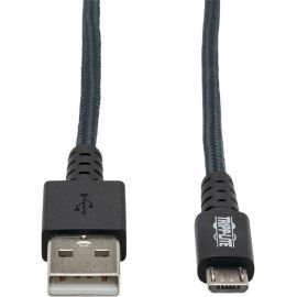 Tripp Lite by Eaton Heavy-Duty USB 2.0 USB-A to Micro-B Cable - M/M UHMWPE and Aramid Fibers Gray 6 ft. (1.83 m)