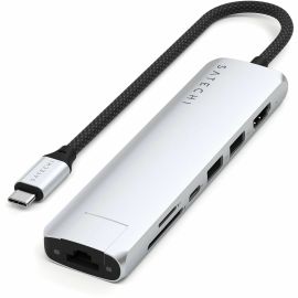 7-IN-1 USB-C SLIM MULTIPORT ADAPTER WITH ETHERNET (SILVER)