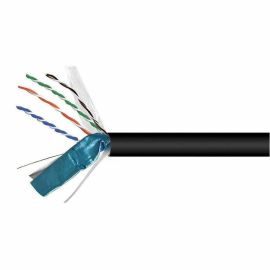 MONOPRICE CAT5E 1000FT BLACK CMR BULK CABLE  SHIELDED (F/UTP)  SOLID  24AWG  350