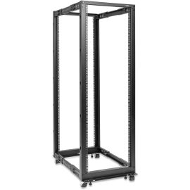 SolidRack 36U Adjustable Depth Open Frame 4 Post Rack w/ Casters