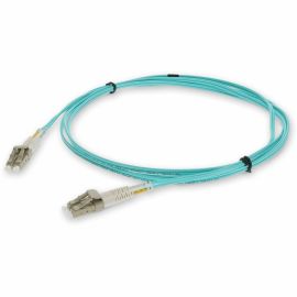 ADDON 2M LC TO LC AQUA OM3 DUPLEX OFNR (RISER-RATED) TAA FIBER PATCH CABLE