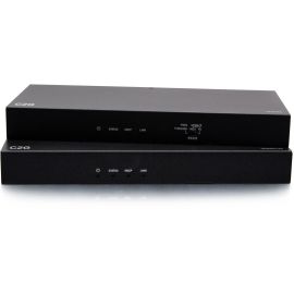 C2G HDBaseT HDMI Extender + 3.5mm, RS232, USB B to A, and IR over Cat - HDMI Transmitter Box to Reciever Box - 4K 60Hz