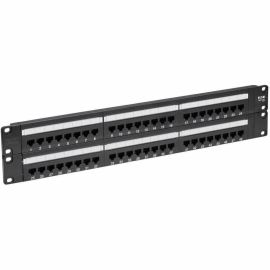 Tripp Lite by Eaton 48-Port Cat6 Cat5 Patch Panel Rackmount 110 Punch Down RJ45 Ethernet 1URM 568B
