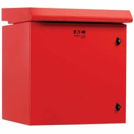 Tripp Lite by Eaton SmartRack Industrial Enclosure with Lock - NEMA 3R, Wall Mount, Metal Construction, Internal Fans, 23 in. Depth, 12U, Red