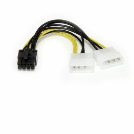 StarTech.com 6in LP4 to 8 Pin PCI Express Video Card Power Cable Adapter - 8 pin internal power (M) - 4 pin ATX12V (M) - 15.2 cm