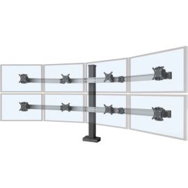 THE BILD 4 OVER 4 MONITOR MOUNT SUPPORTS UP TO EIGHT 24IN MONITORS (30 LBS EACH)