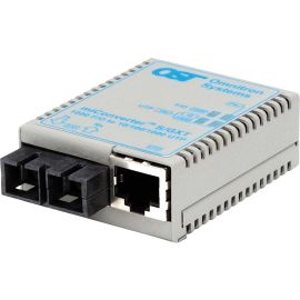 miConverter/S 10/100/1000 Gigabit Ethernet Fiber Media Converter RJ45 SC Multimode 550m