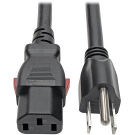 Eaton Tripp Lite Series Computer Power Cord, NEMA 5-15P to Locking C13 - Heavy-Duty, 15A, 125V, 14 AWG, 3 ft. (0.91 m), Black