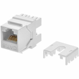MONOPRICE CAT6 RJ45 180-DEGREE DUAL IDC KEYSTONE FOR 22-24AWG SOLID WIRE_ WHITE