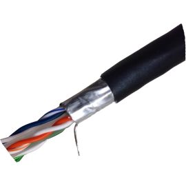 WELTRON CAT6 SOLID CMR FTP CABLE 1000FT (SHIELDED) BLACK