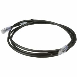 PanNet Cat 6A 24 AWG UTP Copper Patch Cord, 25 ft, Black