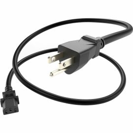 POWER CORD 5-15P TO C13 10AMP BLACK 12FT