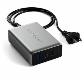 100W USB-C PD COMPACT CHARGER- US ( 2X TYPE-C / 1 TYPE-A) (SPACE GRAY)