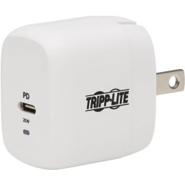 Tripp Lite by Eaton Compact 1-Port USB-C Wall Charger - GaN Technology 20W PD3.0 Charging White