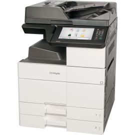 Lexmark MX MX910DE Laser Multifunction Printer-Monochrome-Copier/Fax/Scanner-45 ppm Mono Print-1200x1200 Print-Automatic Duplex Print-200000 Pages Monthly-1150 sheets Input-Color Scanner-600 Optical Scan-Monochrome Fax-Gigabit Eth