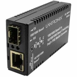POE MEDIA CONVERTER 1GE TP TO FIBE SFPR MINI 802.3AT PSE W/ -EU