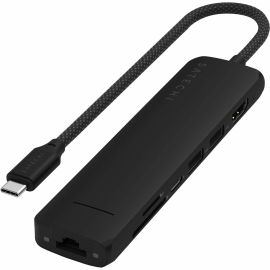 7-IN-1 USB-C SLIM MULTIPORT ADAPTER WITH ETHERNET (BLACK)