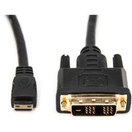 Rocstor Premium 3ft Mini HDMI to DVI-D Cable - M/M - DVI/HDMI for Audio/Video Device, Projector, Notebook, Tablet PC, Camera - 3ft - 1 Pack - 1 x HDMI (Mini Type C) Male Digital Audio/Video - 1 x DVI-D Male Digital Video - Gold Pl